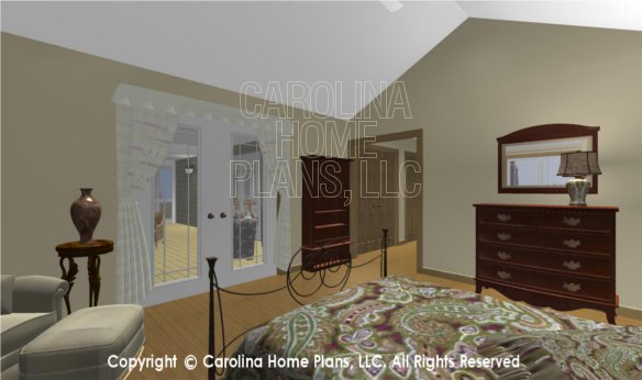 MS-2283-AC 3D Master Bedroom to Screened Porch