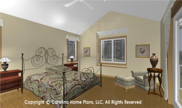 MS-2283-AC 3D Master Bedroom to Window Seat