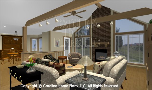 MS-2283-AC 3D Open Dining to Living Room