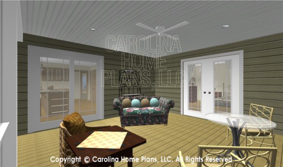 MS-2283-AC 3D Screened Porch to Kitchen and Master Bedroom