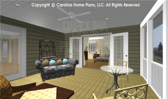MS-2283-AC 3D Screened Porch to Master Bedroom
