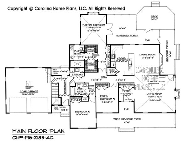 MS-2283-AC Main Floor Plan