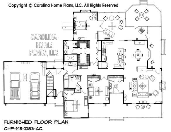 MS-2283-AC Furnished main Floor Plan