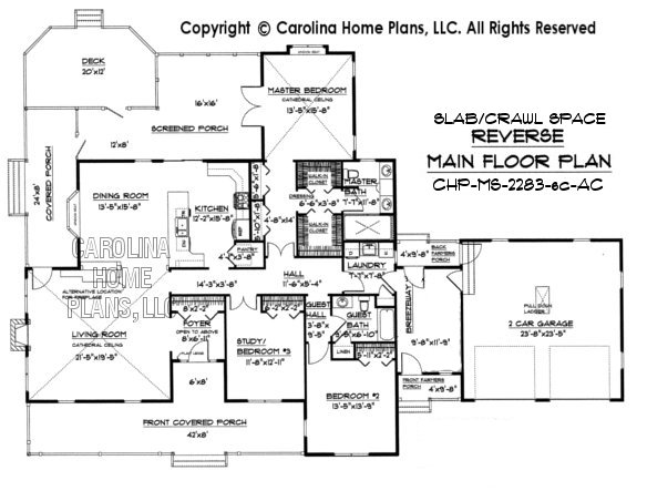 MS-2283 Reverse Main Floor Plan