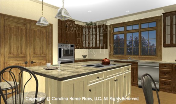 MS-2379 3D Kitchen Island and Pantry