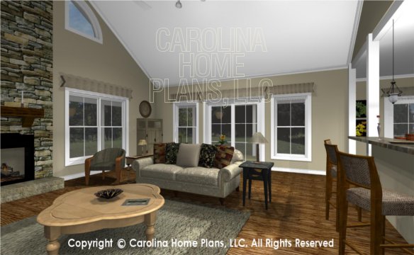 MS-2390-AC 3D Great Room to Porch
