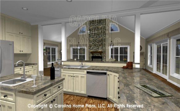 MS-2390-AC 3D Kitchen to Great Room