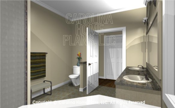 MS-2390-AC 3D Master Bath to Closet