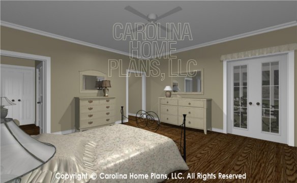 MS-2390-AC 3D Master Bedroom to Screened Porch