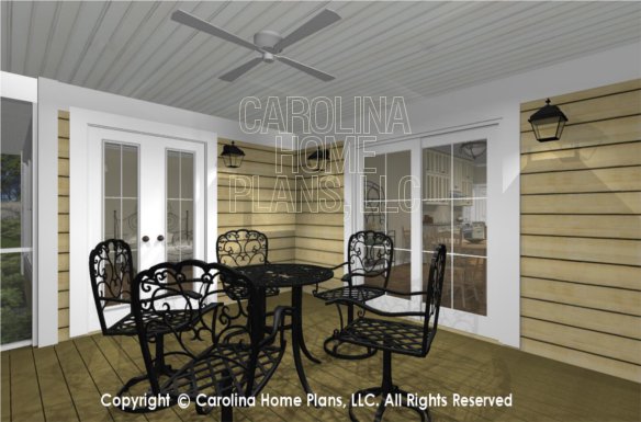 MS-2390-AC 3D Screened Porch to Master Bedroom