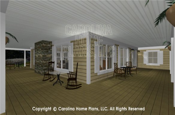 MS-2390-AC 3D Side Front Porch