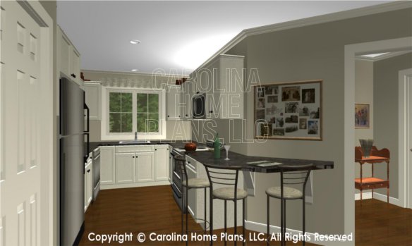 BS-1477-2715 3D Apartment Foyer to Kitchen