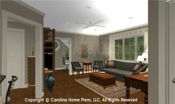 BS-1477-2715 3D Apartment Foyer to Living Room