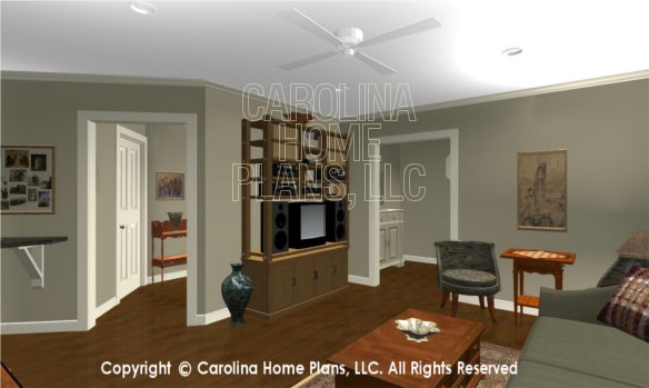 BS-1477-2715 3D Apartment Living Room to Hallway