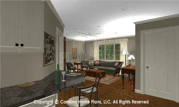 BS-1477-2715 3D Apartment Lunch Counter to Living Room