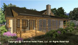 SG-1576 Small House Plan with Porches