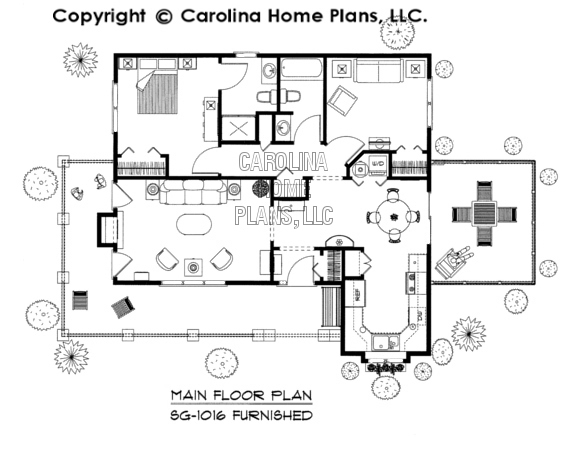 SG-1016-AA Furnished Main Floor Plan