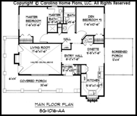SG-1016 Main Floor Plan