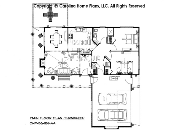 SG-1152-AA Furnished Main Floor Plan