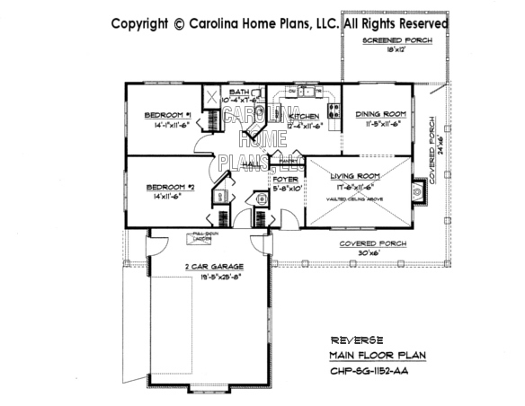SG-1152 Reverse Main Floor Plan