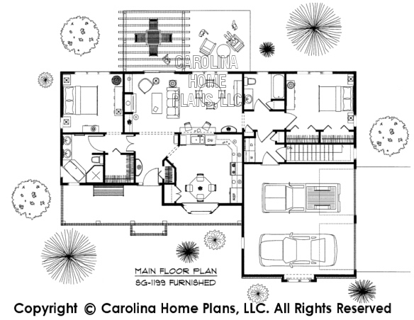 SG-1199-AA Furnished Main Floor Plan