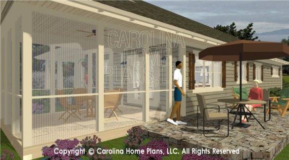 SG-1248 3D Screened Porch - Back View
