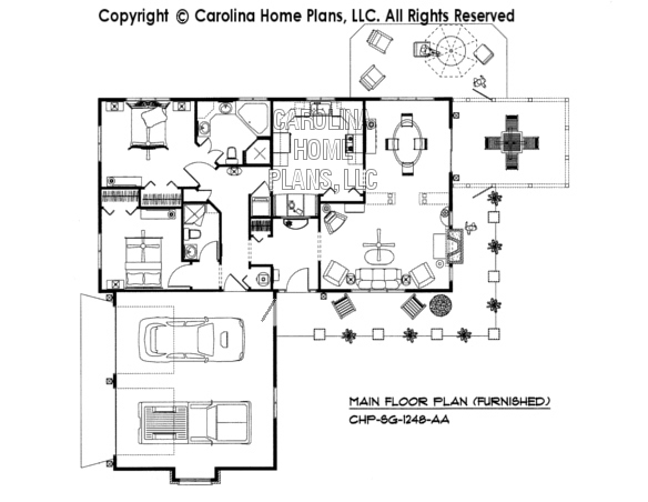 SG-1248-AA Furnished Main Floor Plan
