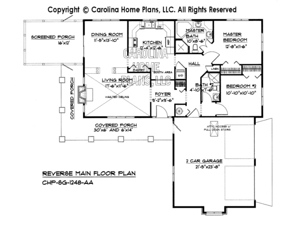 SG-1248 Reverse Main Floor Plan