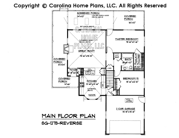 SG-1275 Reverse Main Floor Plan