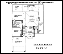 SG-1275 Main Floor Plan