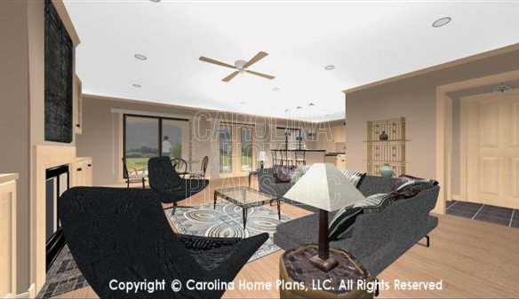 SG-1376 3D Living Room to Kitchen