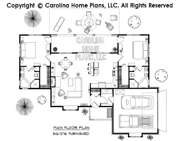 SG-1376-AA Furnished Main Floor Plan