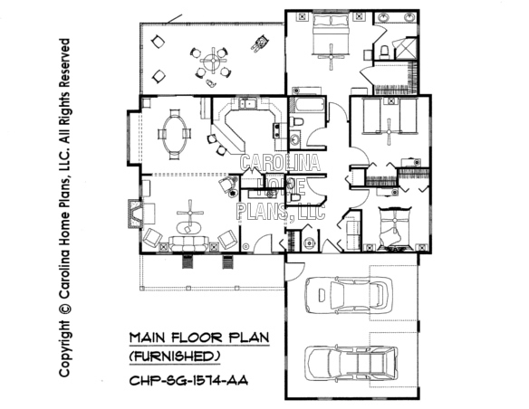 SG-1574-AA Furnished Main Floor Plan