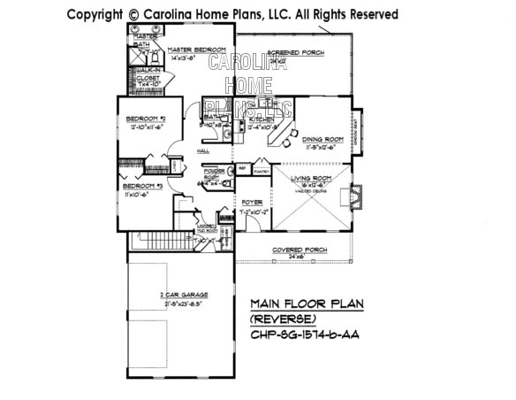 SG-1574 Reverse Main Floor Plan-Basement