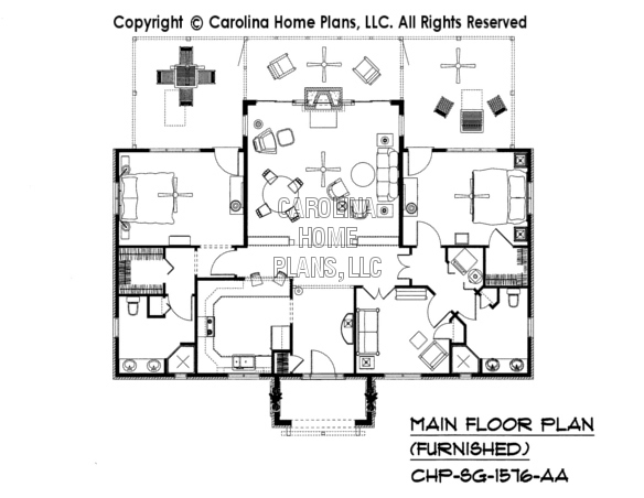 SG-1576-AA Furnished Main Floor Plan