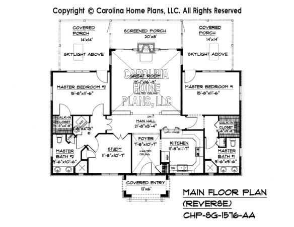 SG-1576 Reverse Main Floor Plan