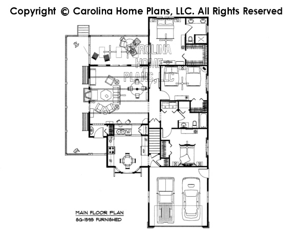 SG-1595-AA Furnished Main Floor Plan