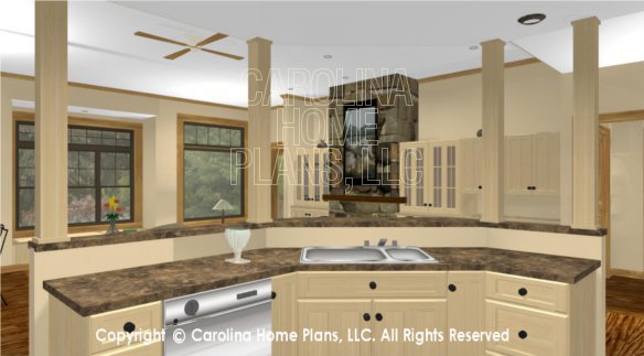 SG-1596 3D Kitchen To Great Room