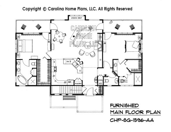 SG-1596-AA Furnished Main Floor Plan