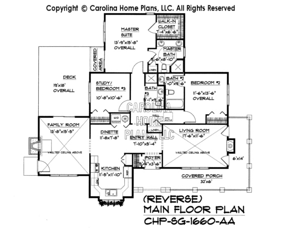 SG-1660 Reverse Main Floor Plan