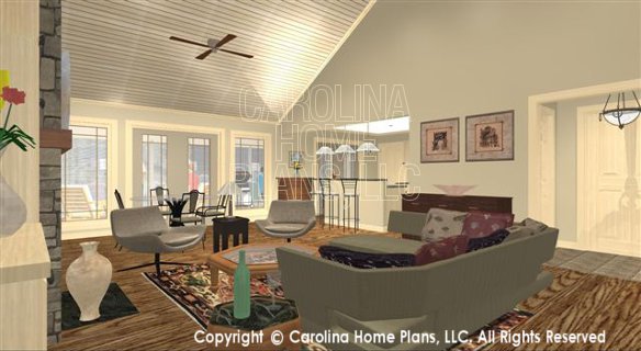 SG-1681 3D Living-Dining to Kitchen
