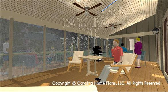 SG-1681 3D Screened Porch to Deck