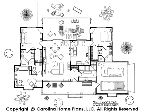 SG-1681-AA Furnished Main Floor Plan