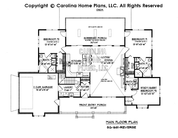 SG-1681 Reverse Main Floor Plan
