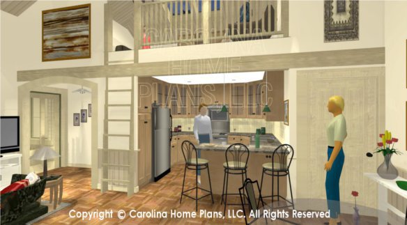 SG-979 3D Great Room To Foyer & Kitchen
