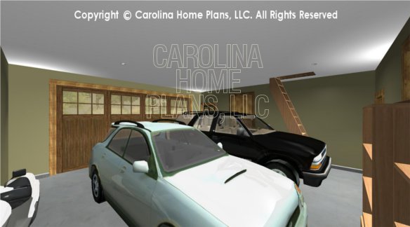 SG-981 3D Garage with Attic Stairs