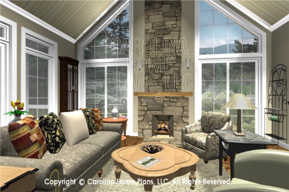 SG-1096 3D Great Room to Fireplace