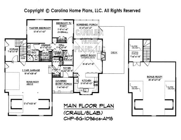 SG-1096 (Crawl/Slab) Main Floor Plan