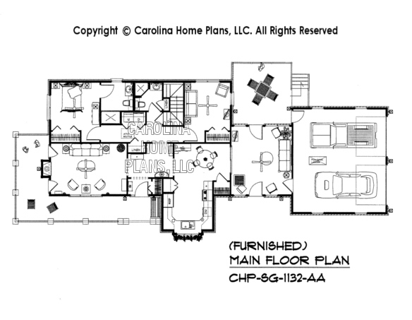 SG-1132-AA Furnished Main Floor Plan
