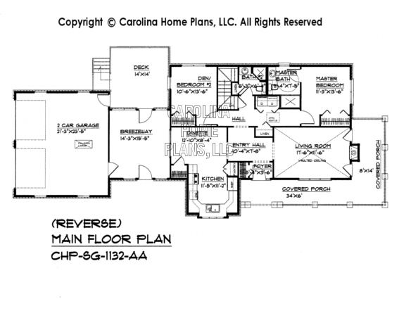 SG-1132 Reverse Main Floor Plan